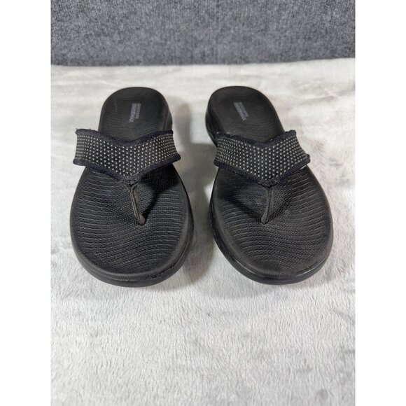 Skechers On The Go 600 women's Black Flip Flops Size - Picture 1 of 15